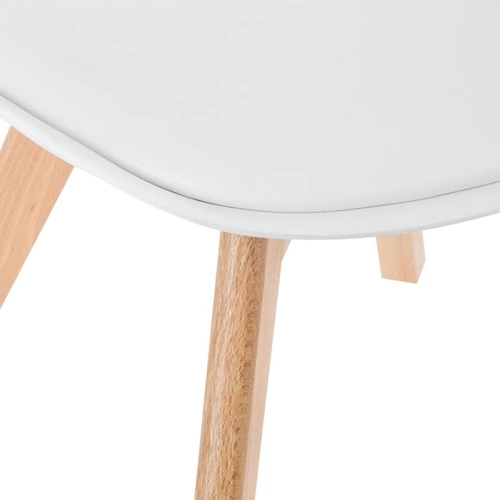 Jídelní židle Baya Atmosphera bílá skandinávská čalouněná s bukovými nohami