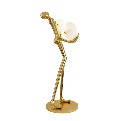 Stojací lampa WOMAN GOLD lesklá zlatá 180 cm
