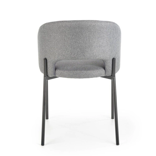 Čalouněná židle Humber šedá Intesi do jídelny a obýváku moderní na černých nohách