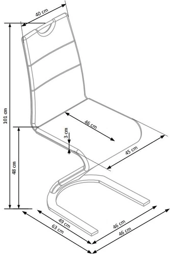 Čalouněná židle Georgia černá ekokůže moderní do jídelny a obýváku Intesi