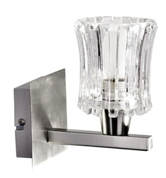 Nástěnné svítidlo glamour Ibiza saténové s křišťálovým stínidlem do obýváku a ložnice CANDELLUX