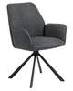 Otočná čalouněná židle Glenda Actona šedá s područkami do jídelny a obýváku