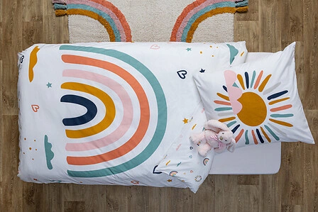 Dětské bavlněné povlečení Rainbow 140x200 do dětského pokoje