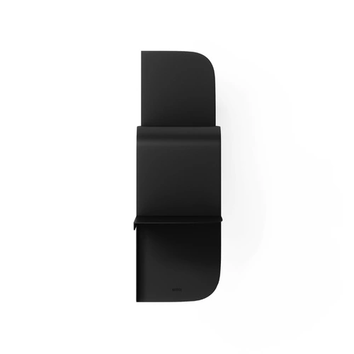 Sada 2 moderních černých nástěnných polic Montage Umbra na knihy a dekorace