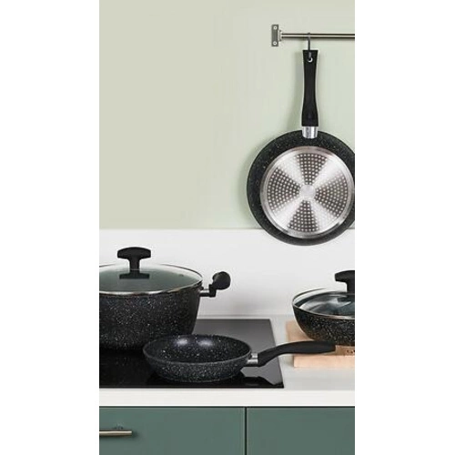 Kovaná hliníková pánev 24 cm černá