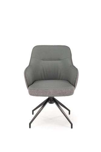 Otočná čalouněná židle Connery Intesi šedá s područkami do jídelny a obýváku