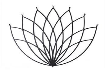 Nástěnný věšák do předsíně Lotos moderní černý kovový POLYHEDRA 68 cm