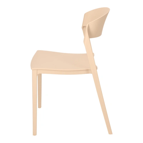 Židle Ribbon béžová plastová moderní jídelní a kuchyňská židle