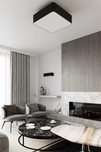 Moderní černý lustr Lokko 45 cm do obýváku a jídelny závěsné svítidlo 5 ramen