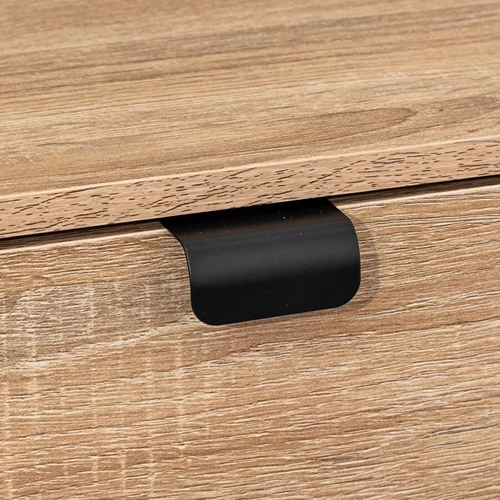 Vysoká loftová botníková skříň Aliaj 3dveřová, přírodní a černá do předsíně 5five