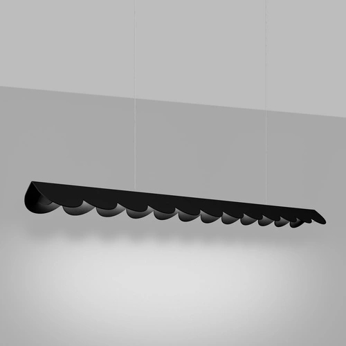 Závěsné svítidlo BISCUIT černé LED nad jídelní stůl do obýváku 131 cm