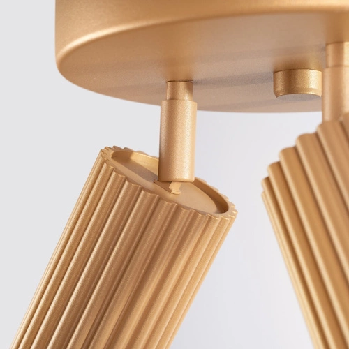 Stropní svítidlo zlaté KARBON 3P glamour s otočným stínidlem do obýváku a ložnice