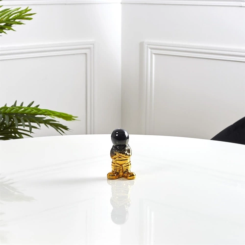 Keramická dekorativní figurka astronaut černý Intesi moderní do obývacího pokoje nebo jako dárek