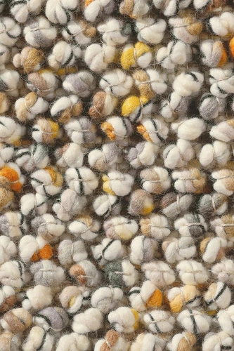 Vlněný koberec do obýváku Marble béžovo-hnědý 140x200 cm skandinávský ručně tkaný