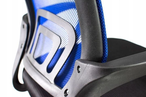 Ergonomická kancelářská židle Splash Intesi modrá černá otočná síťovaná k psacímu stolu