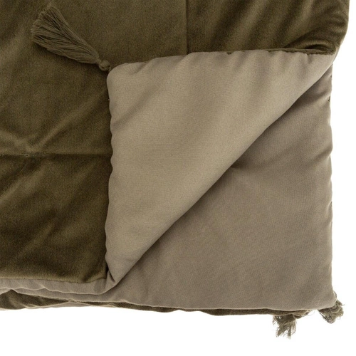 Sametový přehoz na postel Atmosphera 80x180 cm khaki boho do ložnice měkký
