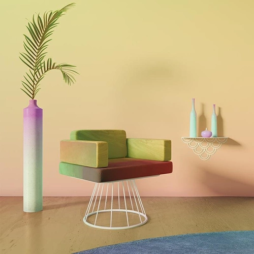 Moderní nástěnná police Husk černá kovová na knihy a dekorace do obýváku POLYHEDRA