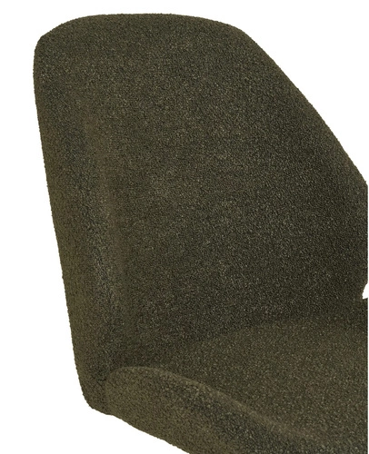 Otočná židle Monte Carlo Intesi čalouněná zelená boucle moderní do jídelny a kanceláře