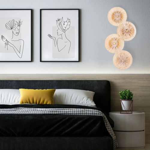 Nástěnné LED svítidlo LUXIO-4 jantarové sklo glamour do obýváku a ložnice 32 cm