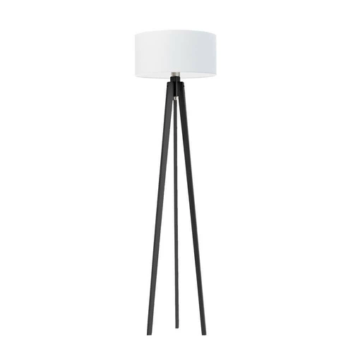 Podlahová lampa Miami stínidlo bílé stojan eben