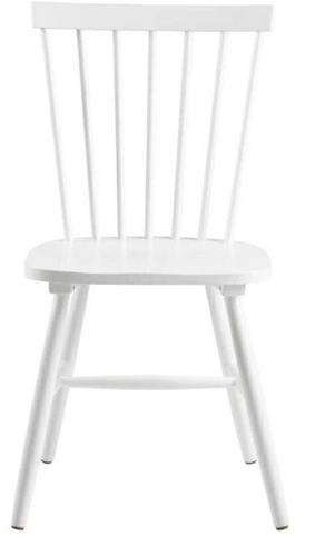 Bílá jídelní židle Riano z masivu do kuchyně a obýváku, moderní minimalistický styl Actona