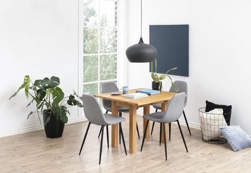 Rozkládací jídelní stůl Kenley dubová dýha přírodní skandinávský styl 100x90 cm