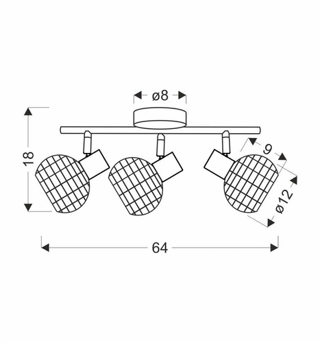 Stropní svítidlo Tajga černé dřevěné 3bodové nastavitelné do obýváku a ložnice
