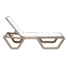 Zahradní lehátko Vela SCAB Design moderní polohovatelné technopolymer béžovo-bílé na terasu