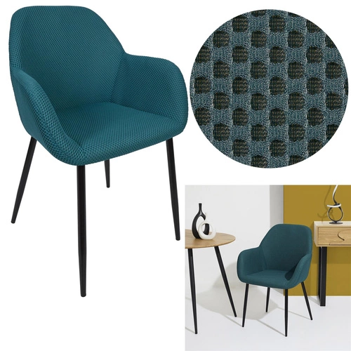 Čalouněná židle Lavia Intesi tyrkysová s područkami do jídelny a obýváku moderní