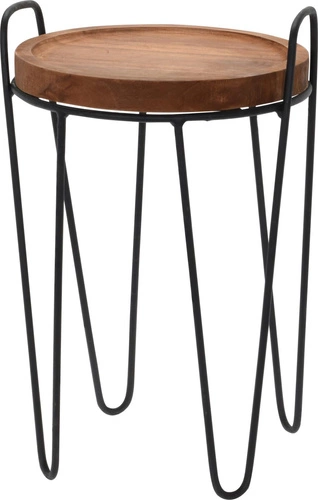 Sada 2 teakových stolů Orbe