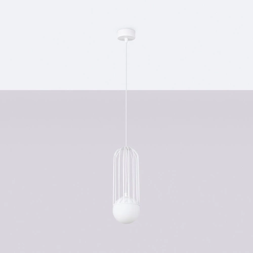 Závěsné svítidlo BRINA bílá moderní do obýváku a jídelny ocelové rozptýlené světlo