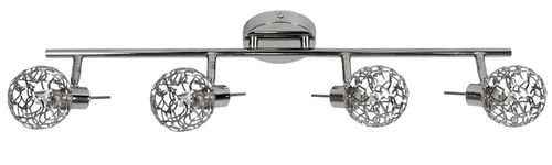 Stropní svítidlo Puzzle moderní chromová lišta 4 bodová do obýváku a kuchyně