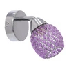 Nástěnné svítidlo glamour Clear fialové sklo nastavitelné do ložnice a obýváku CANDELLUX