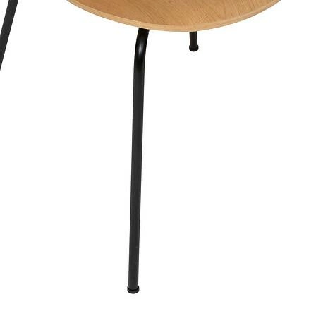 Jídelní židle Ouro Atmosphera kovová s dřevěným sedákem moderní černá