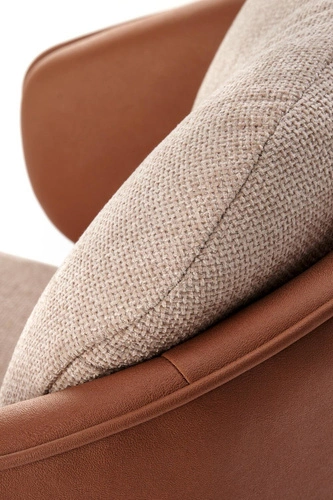 Otočná kancelářská židle Arleth béžová čalouněná s područkami moderní do obýváku Intesi