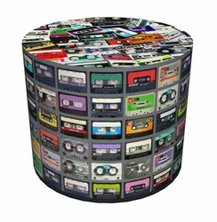 Okruglý taburet Melody Intesi moderní čalouněný do obýváku a ložnice multicolor 40 cm