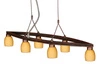 Závěsná lampa Dakota 6x40W G9 oválná měděná