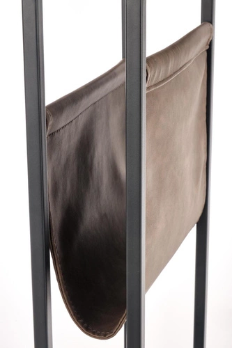 Konferenční stolek Smarty obdélníkový loft dub zlatý černý s držákem na časopisy do obýváku