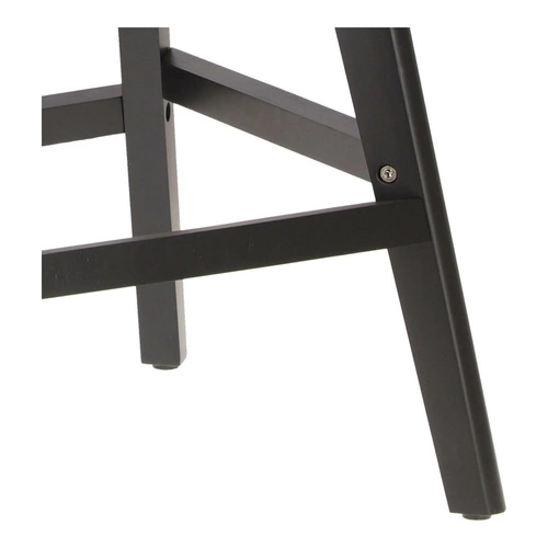 Barová židle s opěrkou Norden Intesi šedá 65 cm moderní do kuchyně a k ostrůvku na černých nohách