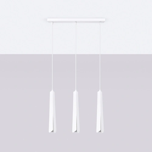 Závěsné svítidlo PRYSM 3L bílé skandinávské tříramenné do obýváku, jídelny nebo nad kuchyňský ostrůvek