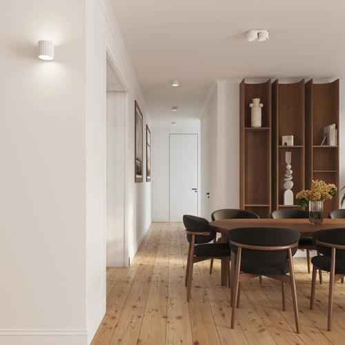 Stropní svítidlo AURA 1 bílá moderní hliníkové minimalistické do kuchyně a obýváku