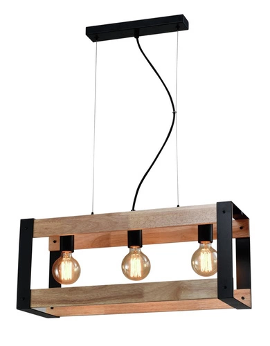 Závěsná lampa Varna černá 3x40W E27 stínidlo černé