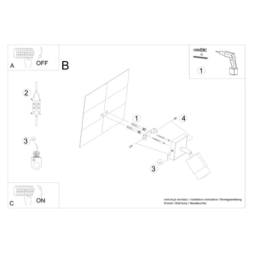 Nástěnné svítidlo Nero černý chrom nastavitelný moderní do obýváku nebo ložnice Sollux