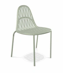 Kovová židle Malvasia světle zelená do jídelny a kuchyně moderní na terasu
