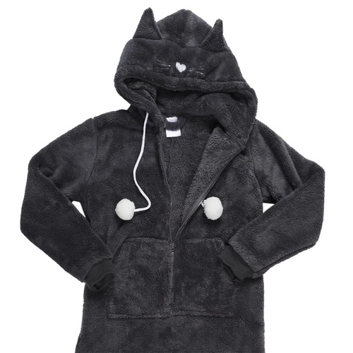 Onesie Cat suit velikost L šedá
