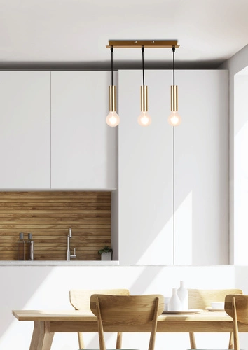 Stropní svítidlo Dallas zlaté 3-bodové moderní do obývacího pokoje a jídelny Ledea
