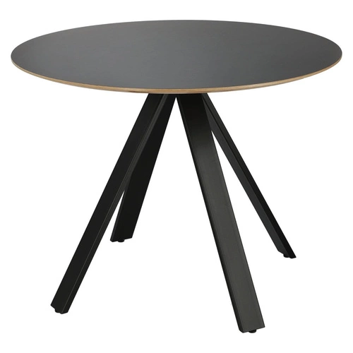 Jídelní kulatý stůl Mezzanotte 60 cm černý moderní dřevěný Cheers