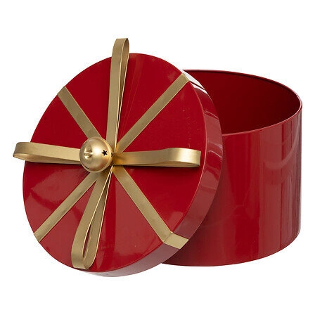 Sada 3 kulatých červených krabiček