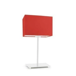 Noční lampička AMALFI moderní červená s látkovým stínidlem do ložnice a obýváku 40 cm