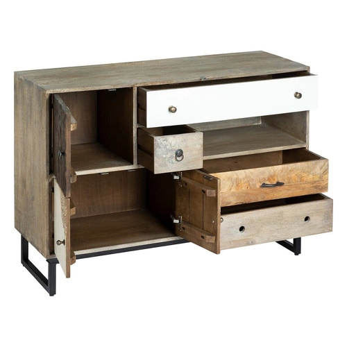 Rustikální dřevěná komoda s šuplíky Koval multicolor do obýváku 115 cm Atmosphera